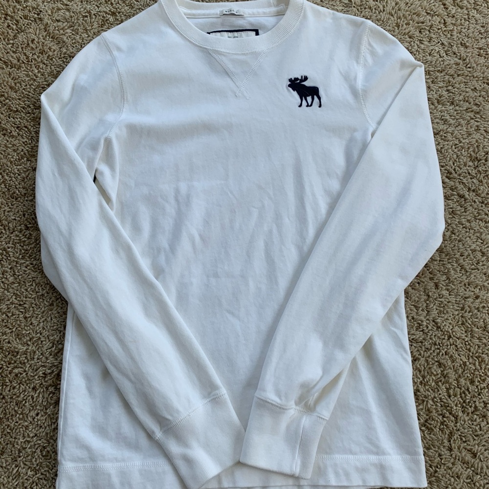 White Abercrombie & Fitch Long Sleeve